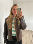 Rustic Oversized Leather Vintage Jacket