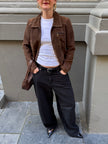 Dark Brown Suede Vintage Jacket