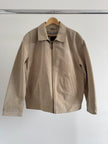 Light Beige Oversized Vintage Suede Jacket