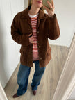 Vintage Brown / Camel Oversized Suede Jacket