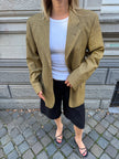 Khaki Beige Checked Vintage Blazer