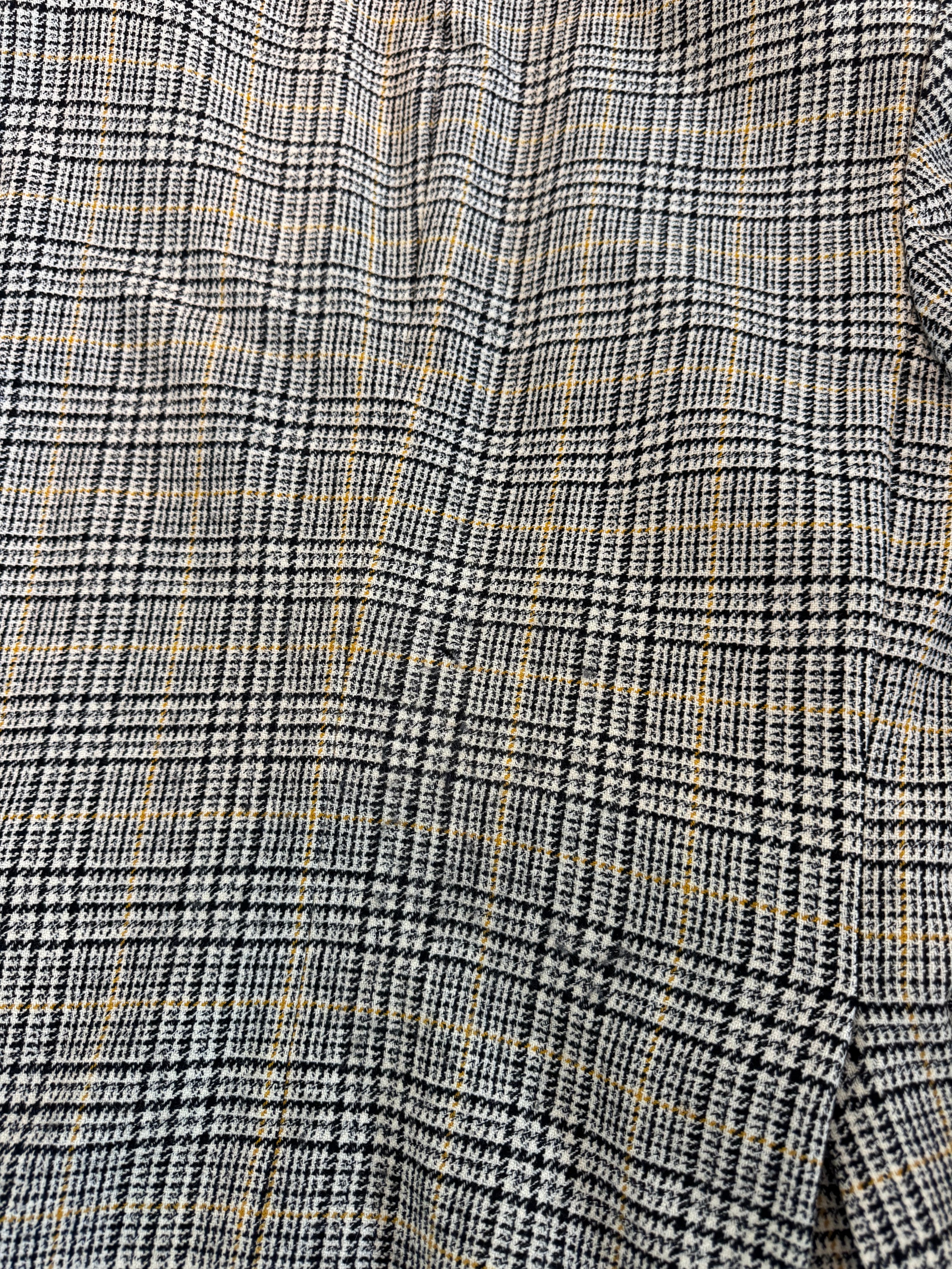 Grey Beige Checked Vintage Blazer