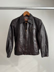Brown Leather Shiny Vintage Jacket