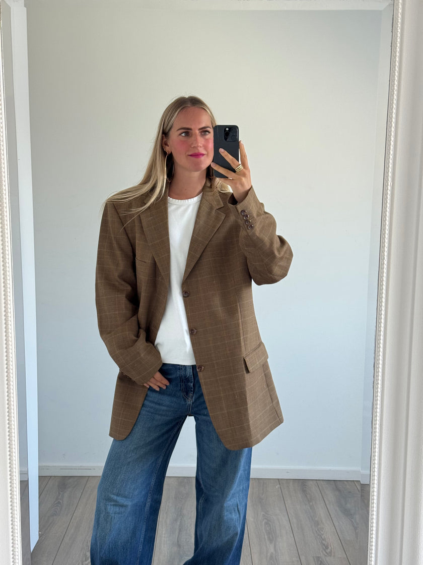 Brown Oversized Vintage Blazer