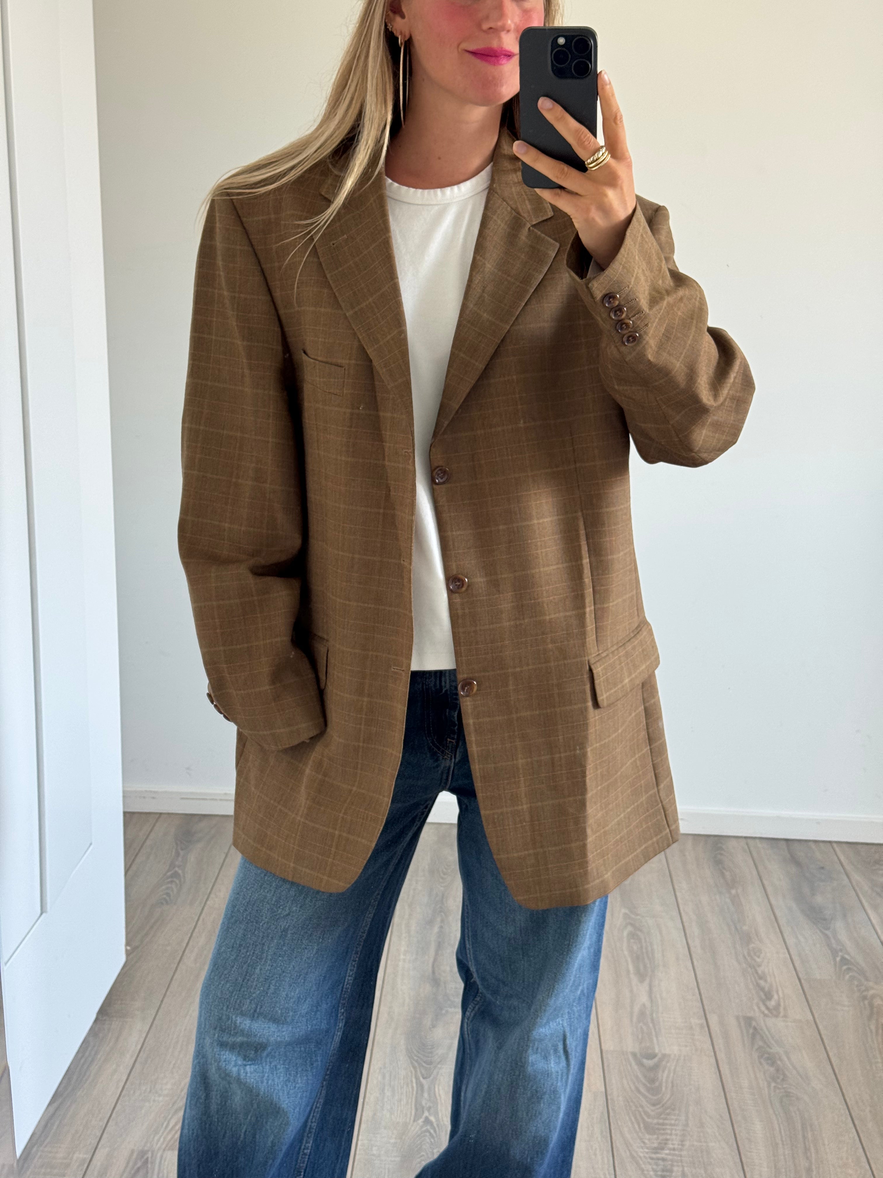 Brown Oversized Vintage Blazer