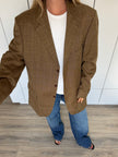 Brown Oversized Vintage Blazer