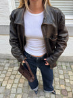 Brown Distressed Leather Jacket