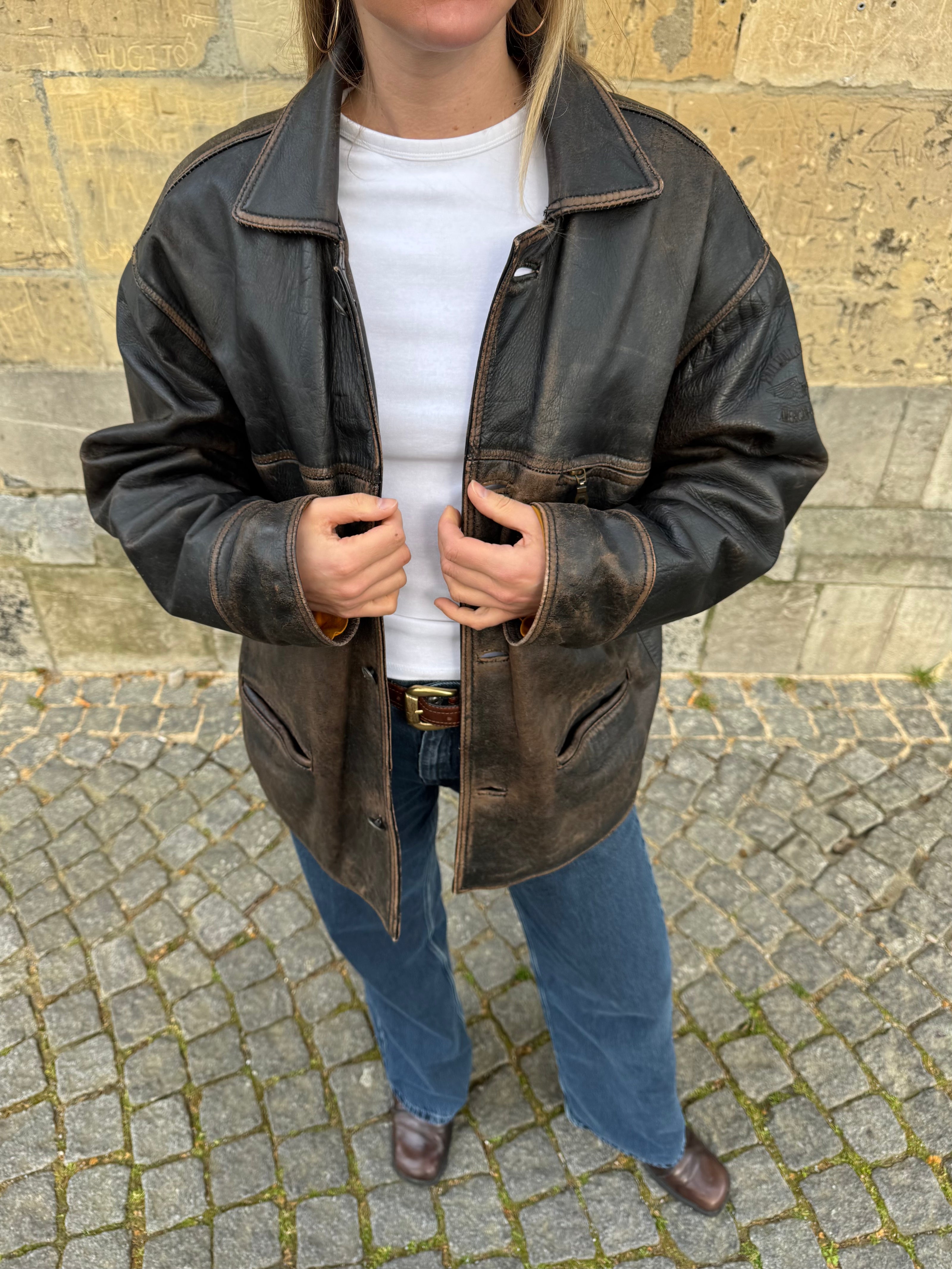 Pall Mall Oversized Rustic Buttoned Vintage Jacket