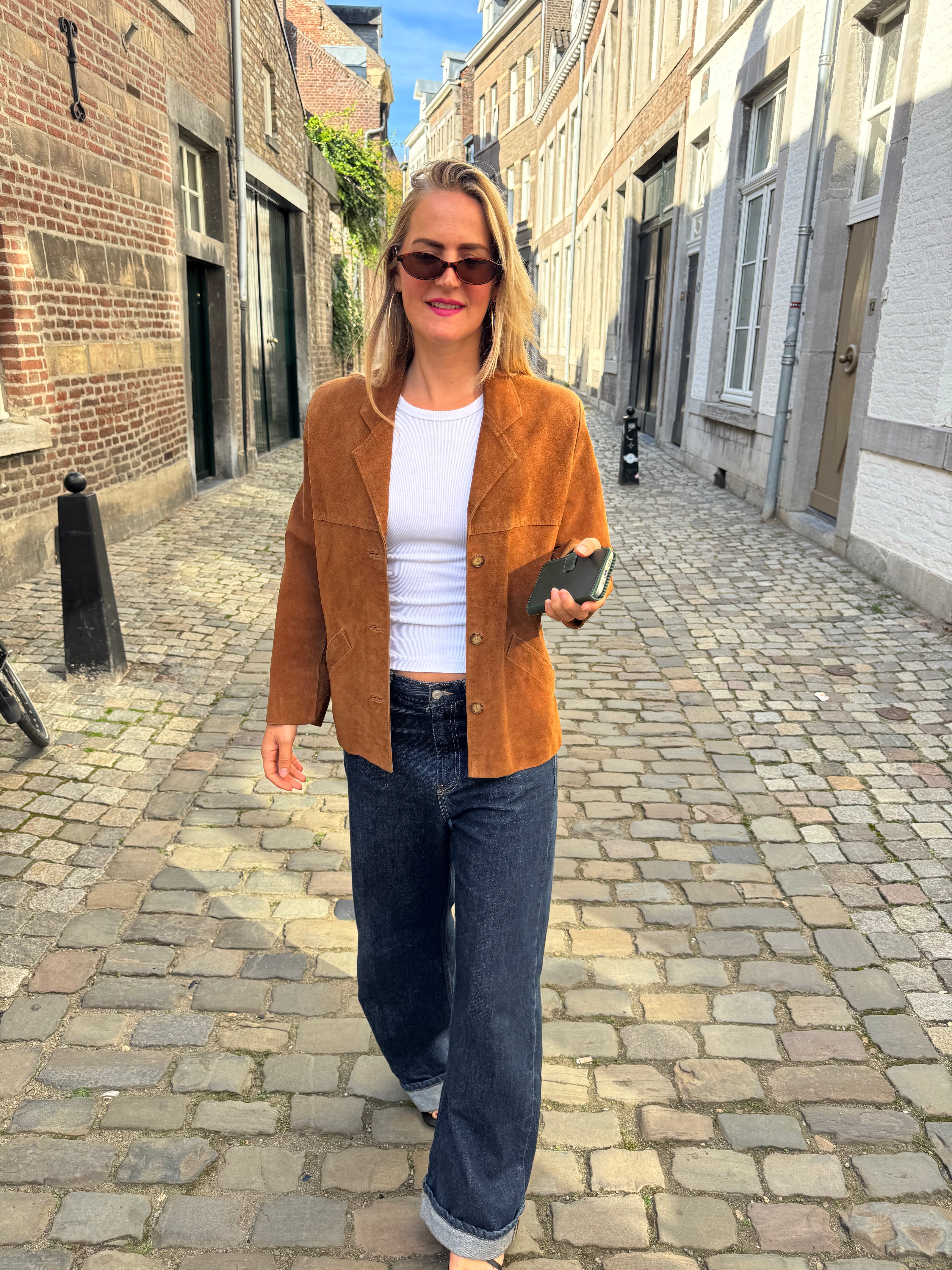 Camel Suede Vintage Jacket / Blazer