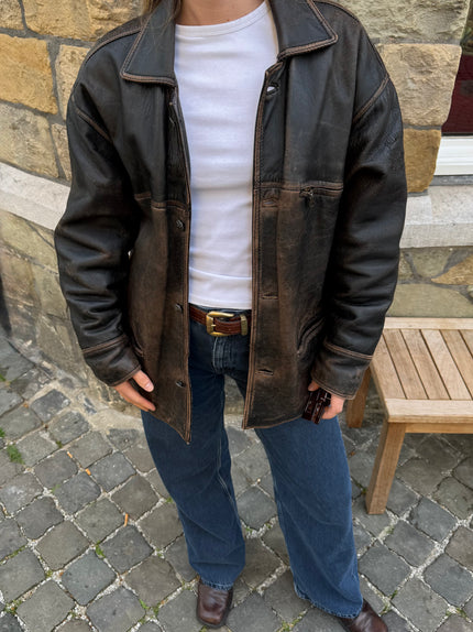 Pall Mall Oversized Rustic Buttoned Vintage Jacket