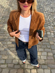 Camel Suede Vintage Jacket / Blazer