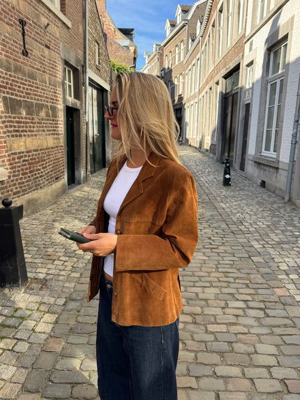 Camel Suede Vintage Jacket / Blazer