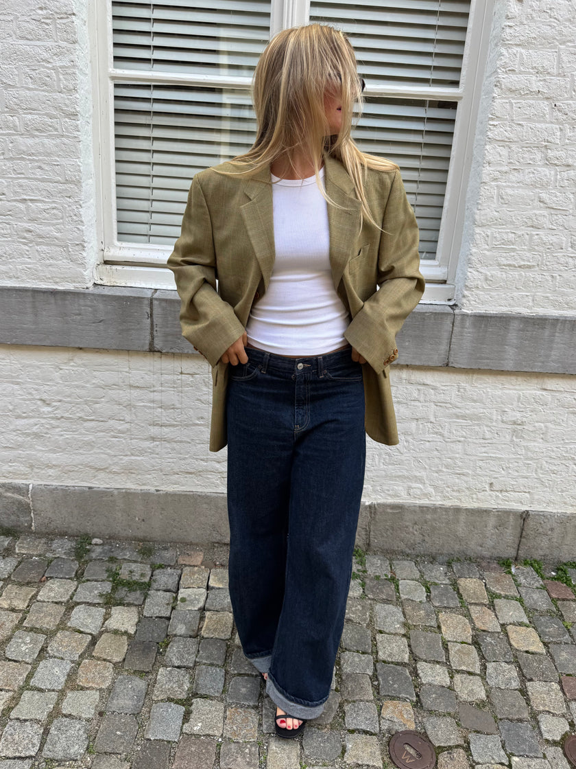 Light Khaki Oversized Vintage Blazer