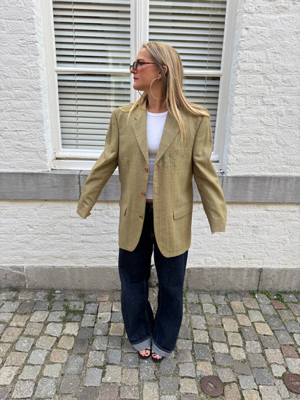 Light Khaki Oversized Vintage Blazer