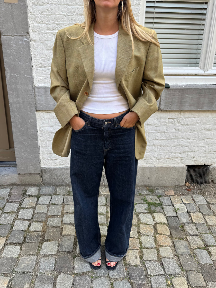 Light Khaki Oversized Vintage Blazer