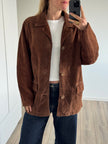 Vintage Brown / Camel Oversized Suede Jacket