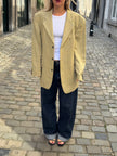 Yellow Beige Oversized Vintage Blazer