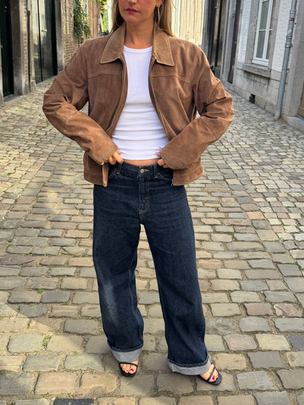 Light Brown Suede Vintage Jacket
