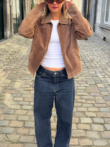 Light Brown Suede Vintage Jacket