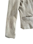 Light Beige Short Suede Vintage Jacket