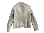 Light Beige Short Suede Vintage Jacket