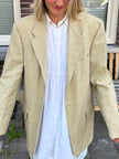 Beige Checked Vintage Blazer