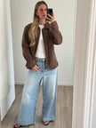 Oversized Light Brown Suede Vintage Jacket