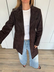 Dark Brown Long Suede Vintage Trenchcoat
