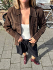 Dark Brown Suede Vintage Jacket