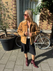 Oversized Camel Suede Jacket