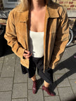 Oversized Camel Suede Jacket