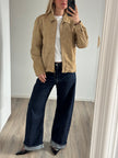 Beige Suede Vintage Bomberjack