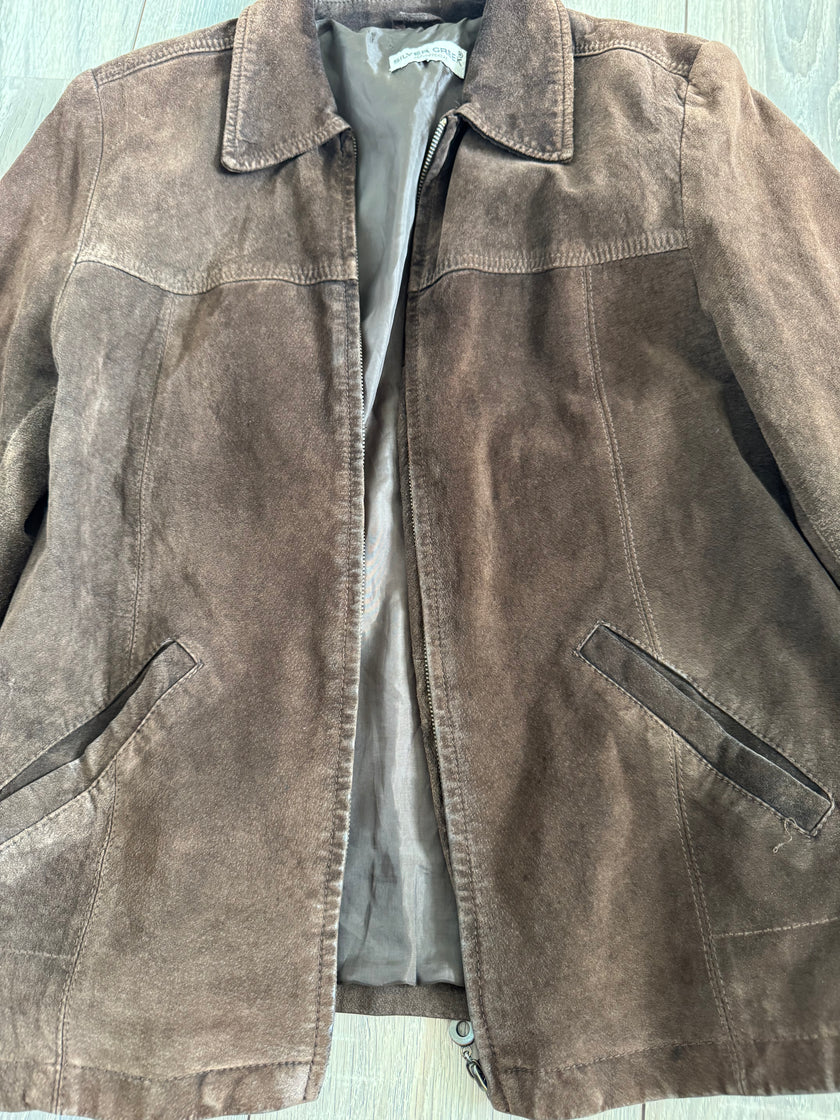 Dark Brown Suede Vintage Jacket
