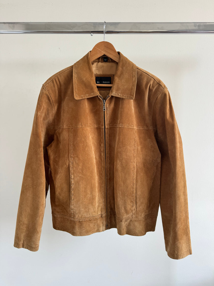 Oversized Camel Suede Jacket