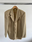 Beige Checked Vintage Blazer