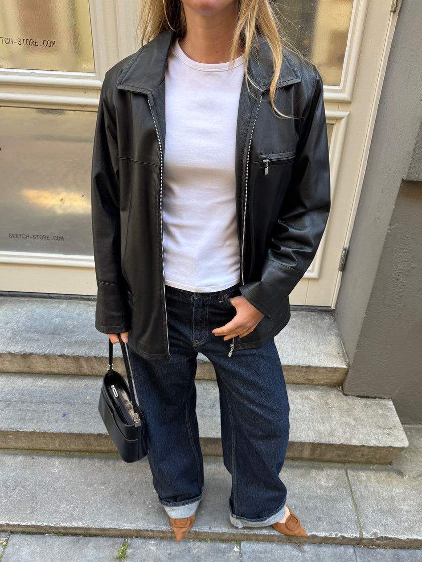 Black Soft Leather Vintage Jacket