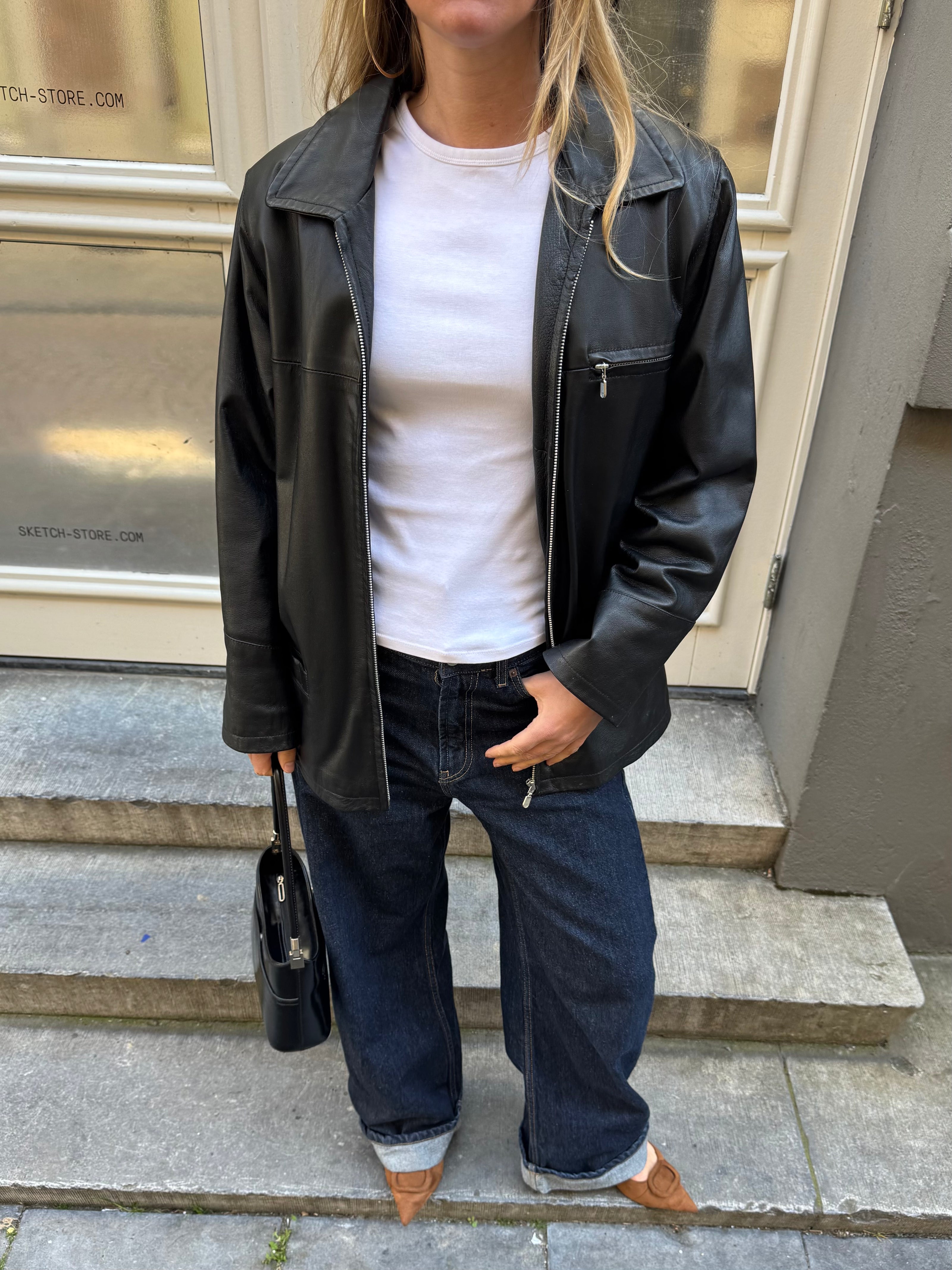 Black Soft Leather Vintage Jacket