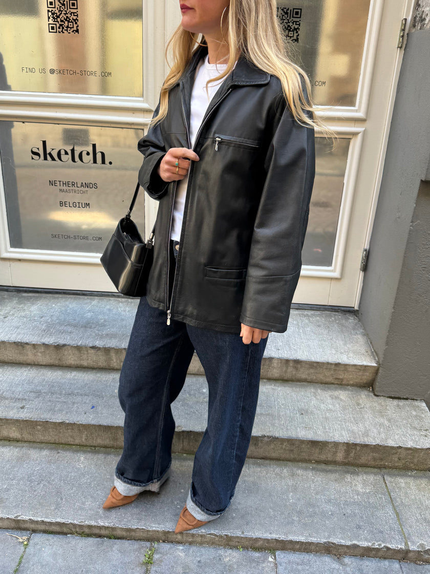 Black Soft Leather Vintage Jacket