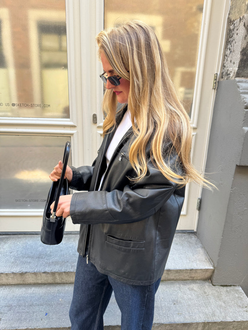 Black Soft Leather Vintage Jacket