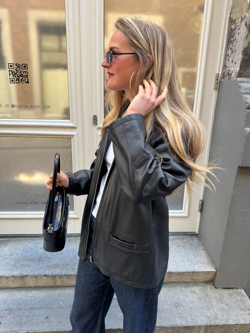 Black Soft Leather Vintage Jacket