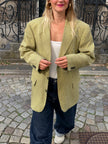 Khaki Green Checked Vintage Blazer