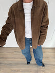 Beige/brown Oversized Suede Vintage Jacket