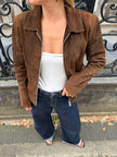 Dark Brown Suede Vintage Jacket
