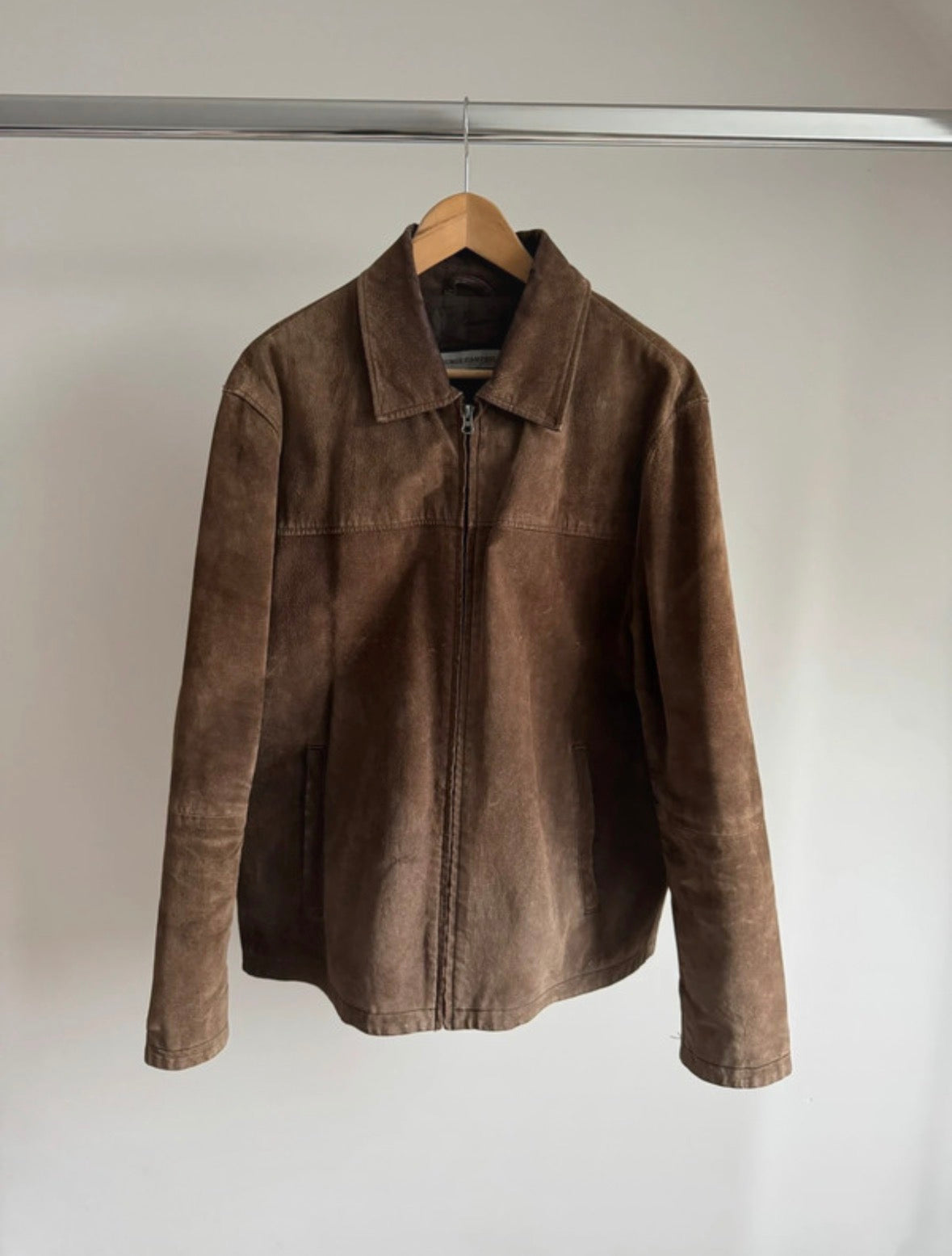 Beige/brown Oversized Suede Vintage Jacket