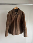 Beige/brown Oversized Suede Vintage Jacket