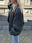 Black Leather 90s Vintage Bomber Jacket
