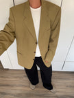 Beige Khaki Oversized Blazer