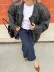 90s Super Oversized Black Bomberjacket