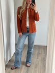 Orange/Brown Suede Vintage Jacket