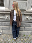 Brown Oversized Vintage Leather/Suede Jacket